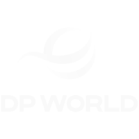 Logotipo da DP World, empresa de logística global.